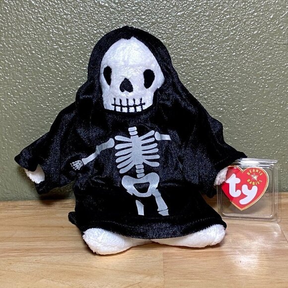 Ty Beanie Babies Creepers Skeleton Retired w/Tag Errors RARE 9th Gen Hang Tag - Picture 1 of 9